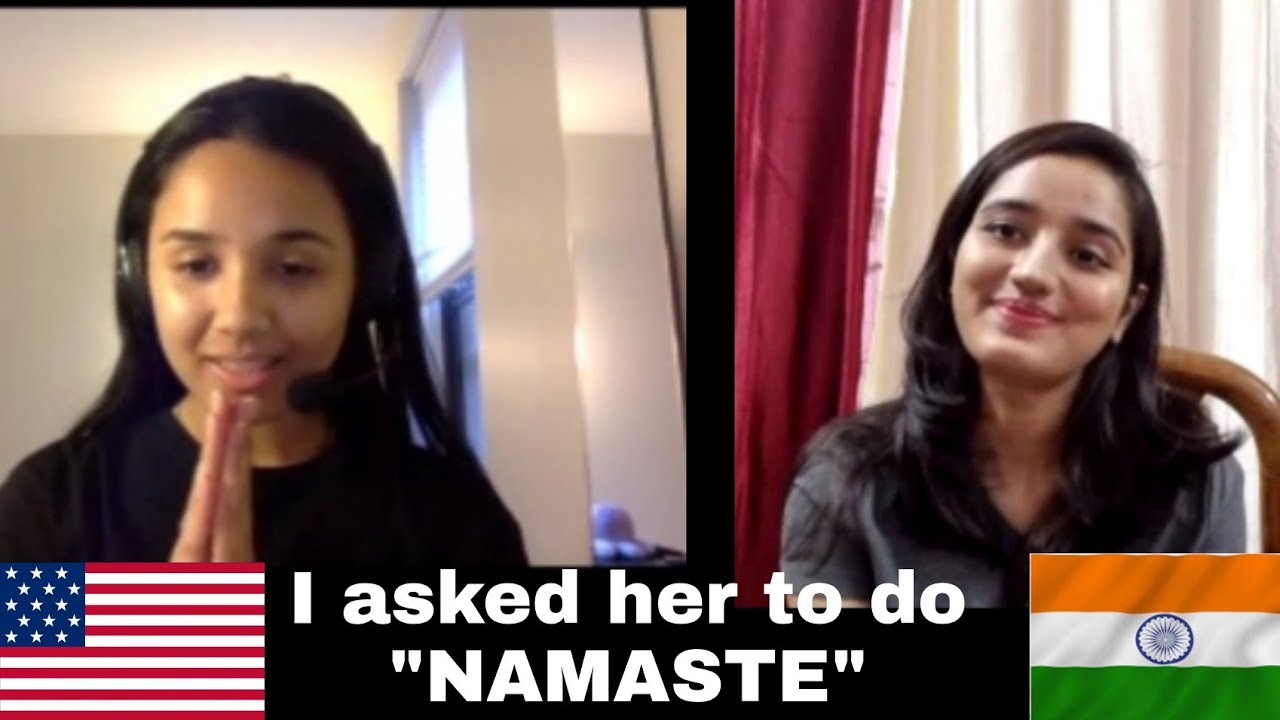I Asked my Cambly English tutor from USA to do Namaste🙏 | India se related baatein | #BushraRazaKhan