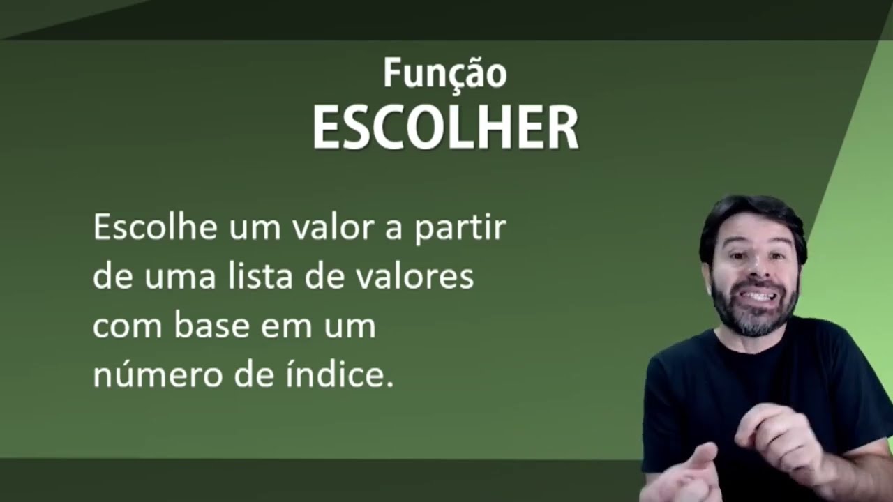 Função ESCOLHER no Excel