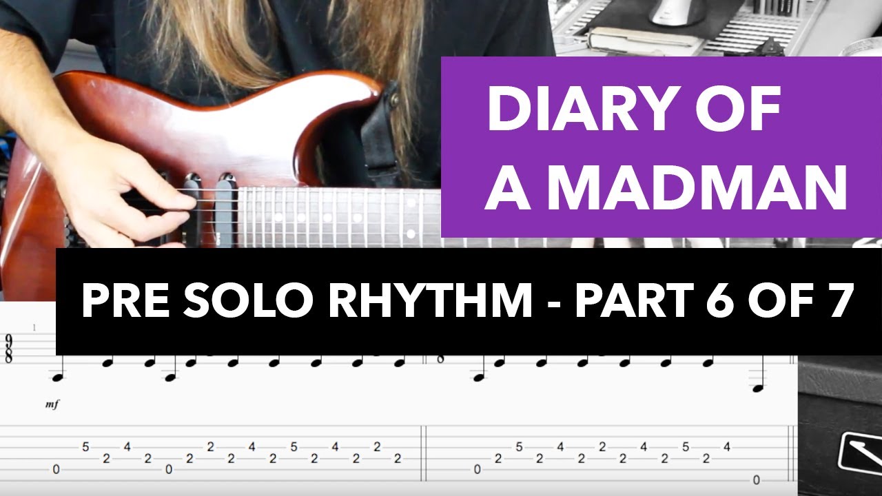 Diary Of A Madman Pre Solo Rhythm - Guitar Lesson - Ozzy Osbourne, Lesson 6 of 7