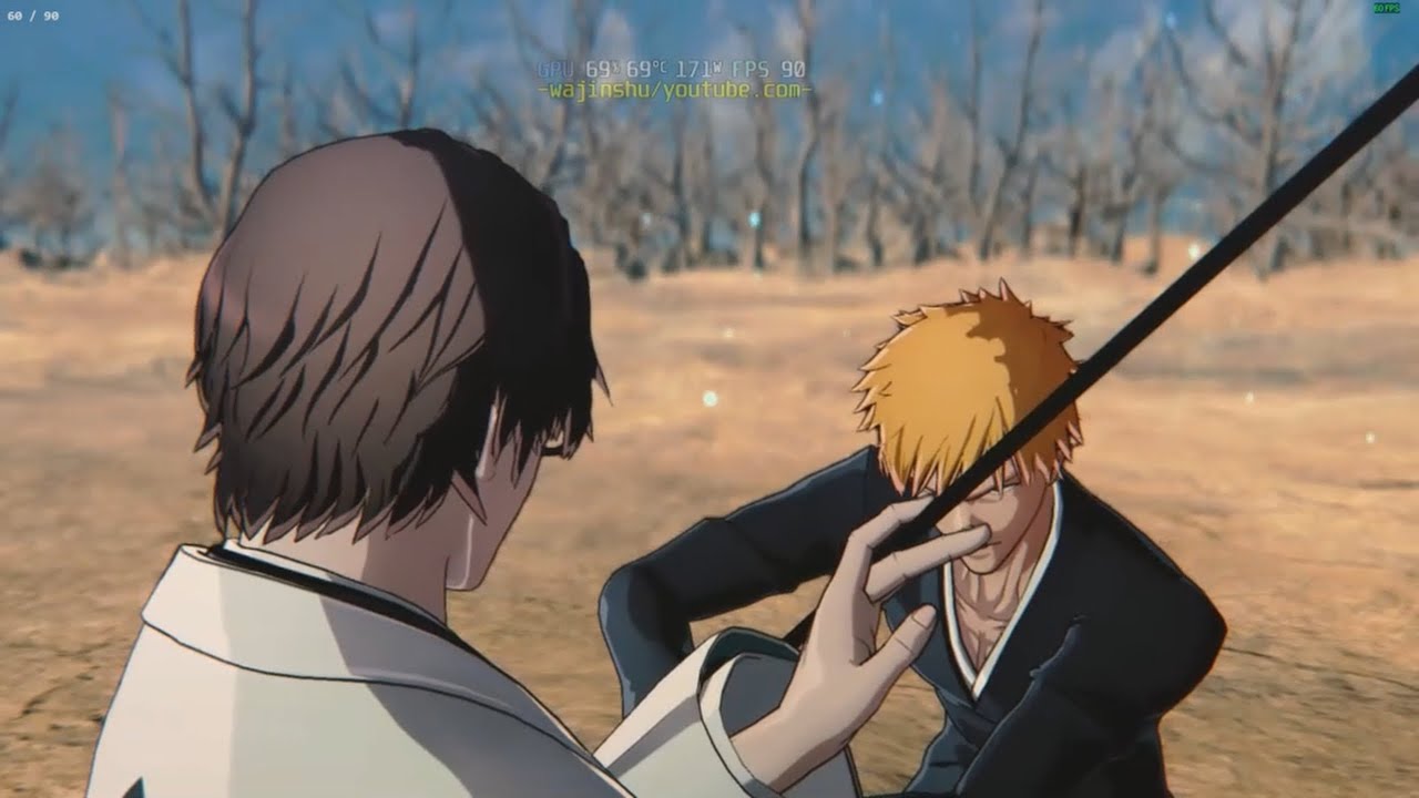 Геймплей битвы с боссом Айзен против Банкай Ичиго — BLEACH Rebirth of Souls PC