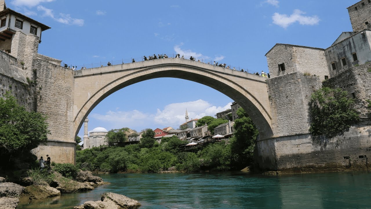 MOSTAR - 4K CITY WALK, SIGHTS - BOSNIA AND HERZEGOVINA 🇧🇦
