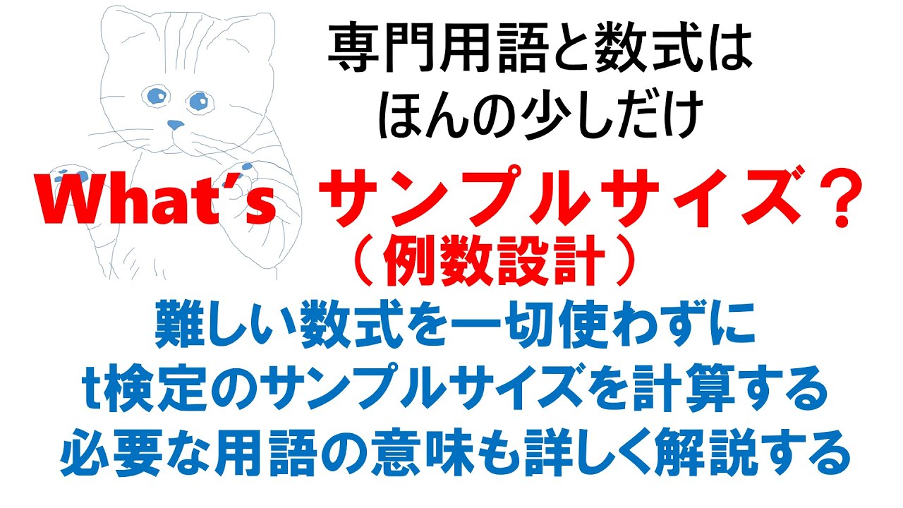 What's サンプルサイズ？：サンプルサイズ（例数設計）の基本的な考え方と用語を解説します
