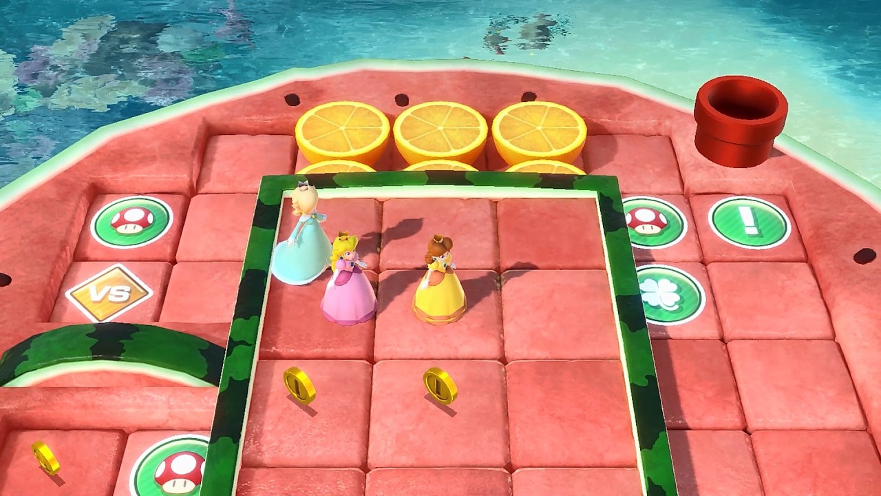 Super Mario Party Partner Party #2699 Watermelon Walkabout Diddy Kong & Daisy vs Wario & Waluigi