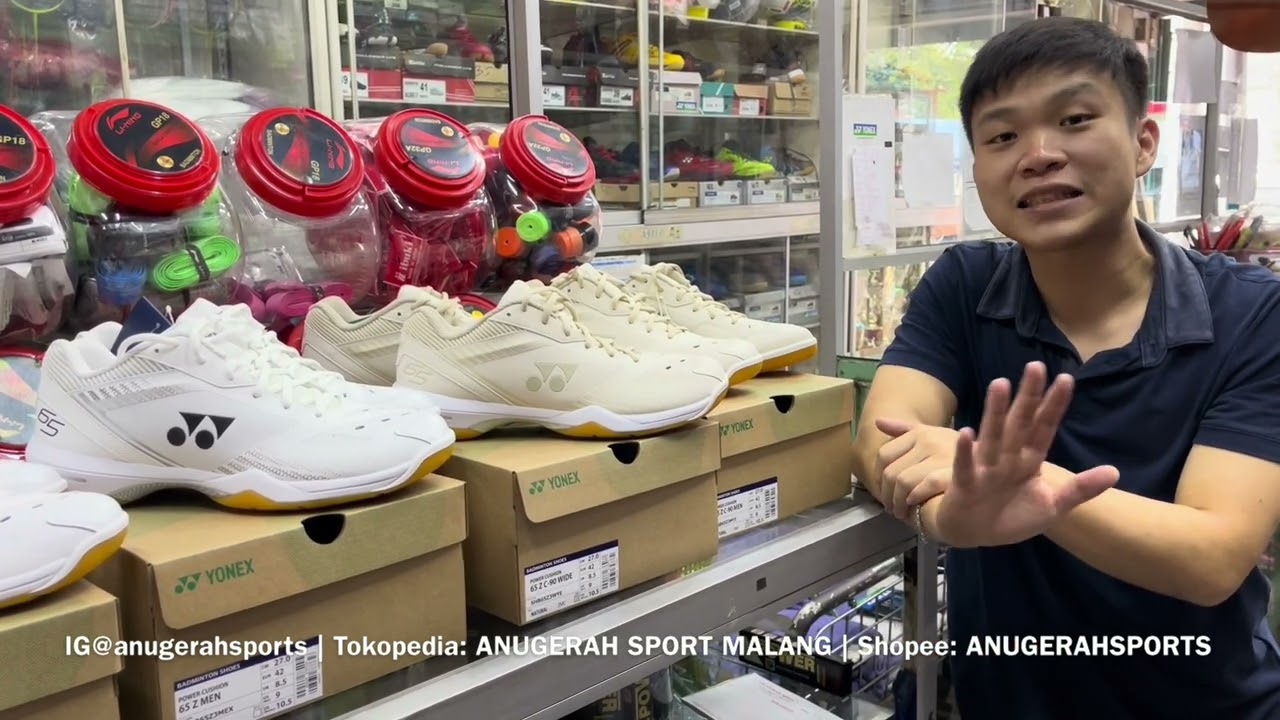 Masuk Sepatu Badminton YONEX POWER CUSHION SHB 65 Z3 WHITE & SHB 65 Z3 C-90 NATURAL MEN WOMEN & WIDE