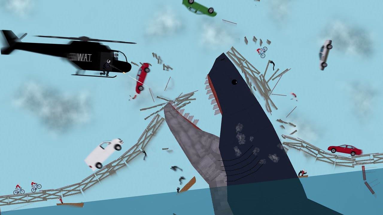 Megalodon ATTACKS The Bridge in People Playground