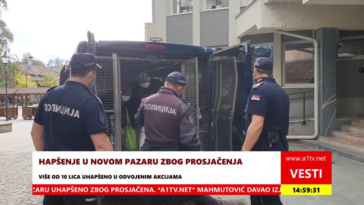 Hapšenje u Novom Pazaru zbog prosjačenja(VIDEO)