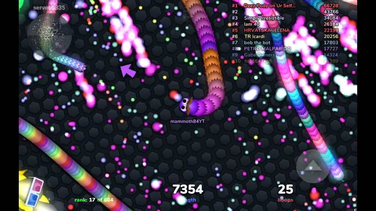 Slither.io with snakey rain 4