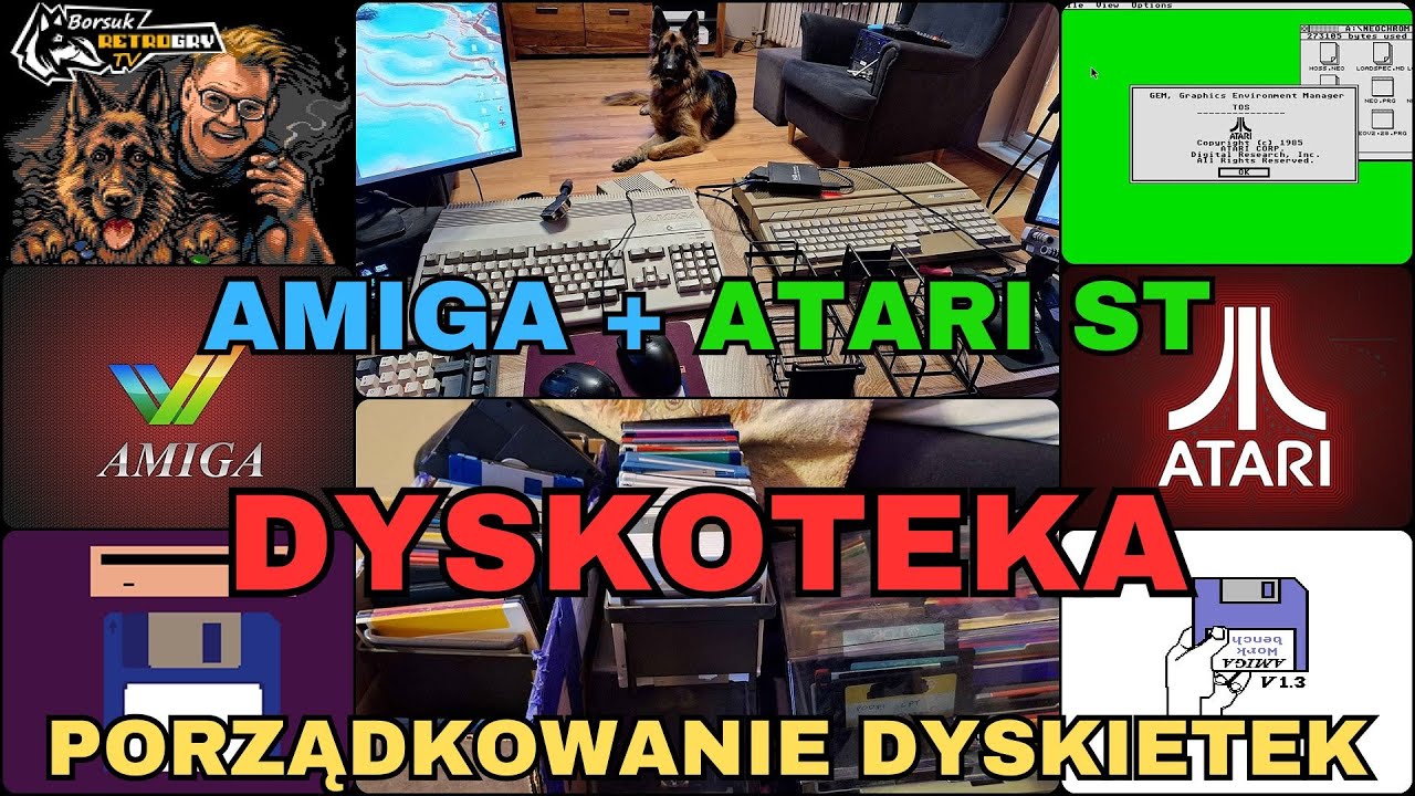 Borsuk Retro Gry TV: DYSKOTEKA #1 - Porządkowanie Dyskietek na Komputery AMIGA i ATARI ST