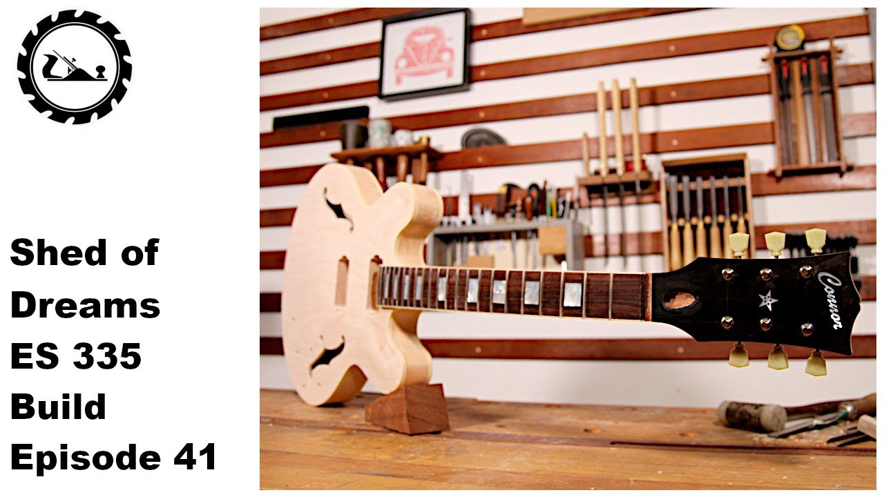 The Shed of Dreams ES 335 build Episode 41: Fitting the tuners.