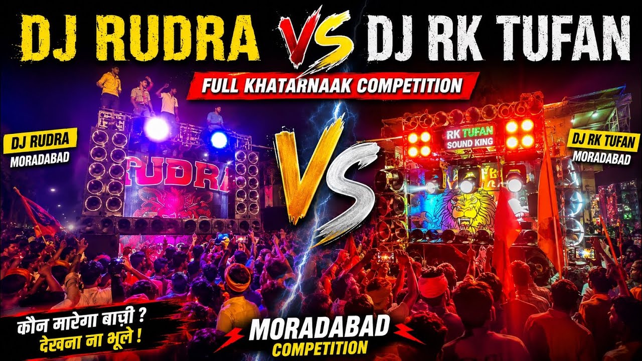 DJ Rudra VS DJ RK Tufan Dangerous Competition | Who Is The Bass King 😤 | Kawad Yatra 2026 Moradabad