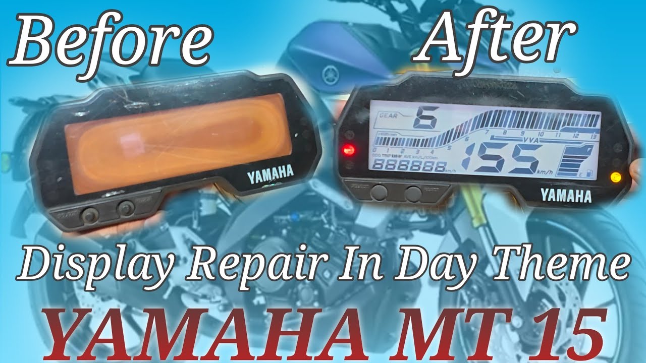 MT 15 Speedometer FADED DISPLAY REPAIR in Day Theme #repairing #modificition #ktmbike #yamaha #bike 