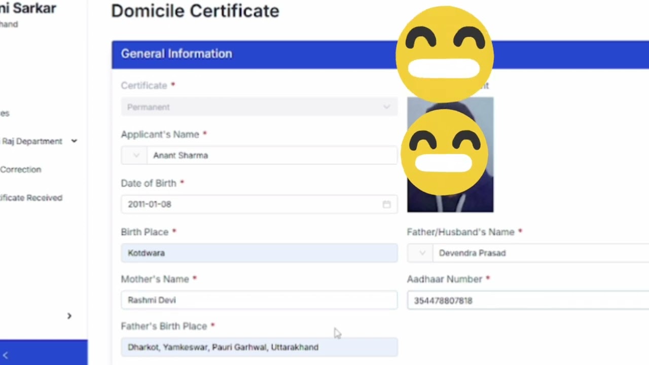 On line स्थाई निवास/मूल निवास प्रमाणपत्र केसे बनायें ।