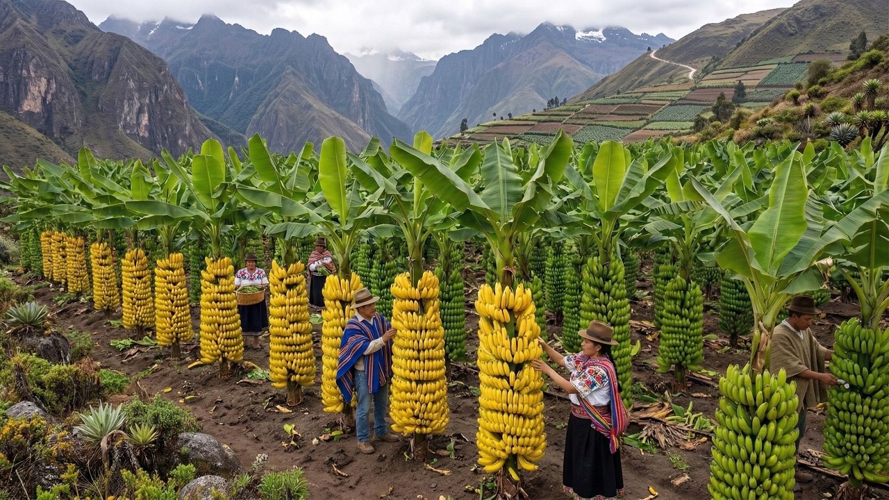Cultivan los mejores plátanos del mundo en las altas montañas de Ecuador  los resultados son asombro