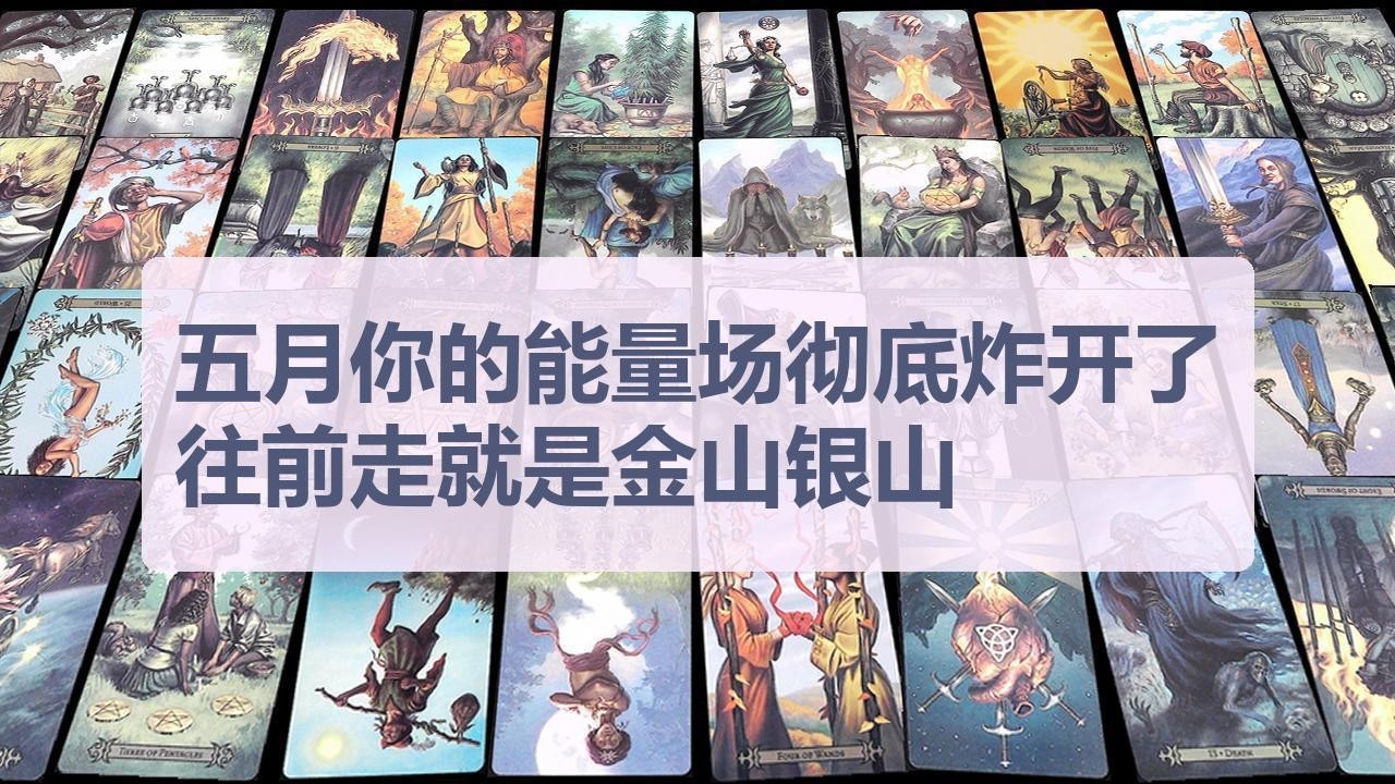 Tarot✨五月你的能量场彻底炸开了，往前走就是金山银山
