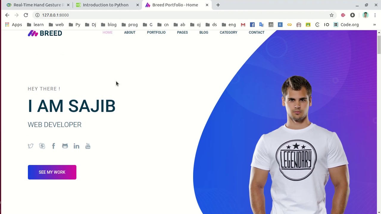 Personal Portfolio Website using Python and Django