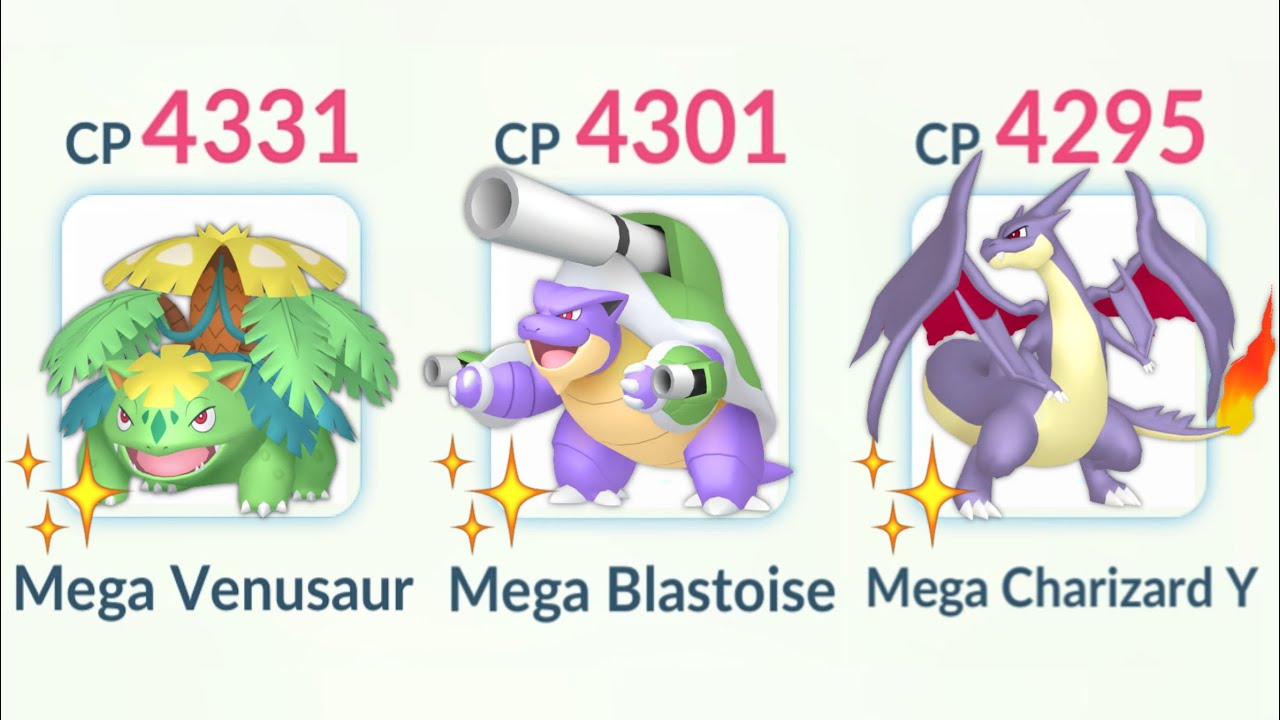 SHINY MEGA GEN 1 STARTERS Team is DOMINATING in Pokemon GO!
