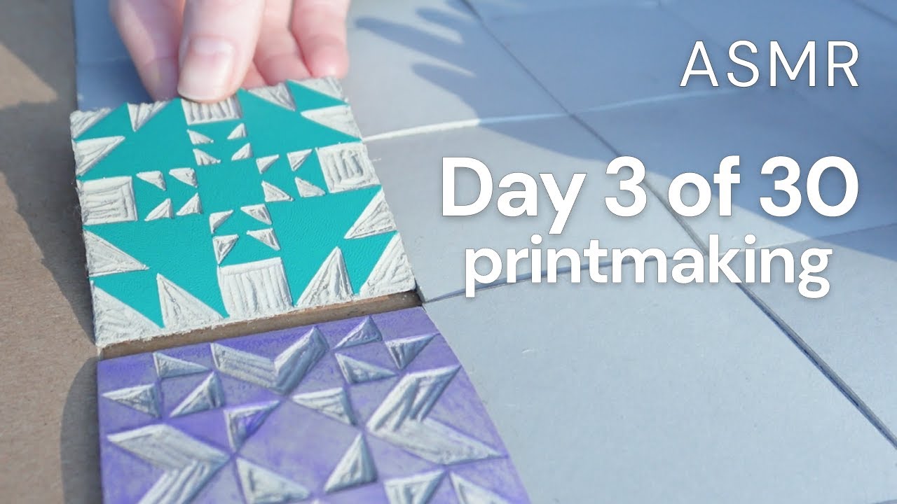Day 3 of 30 — Daily Linocut Printmaking (Satisfying ASMR Process)