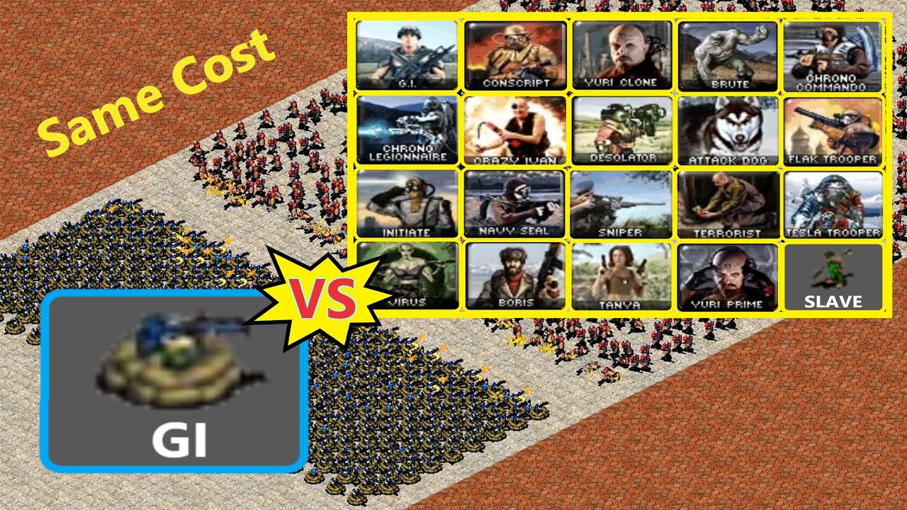 Gi's vs All Game Infantry - Red Alert 2