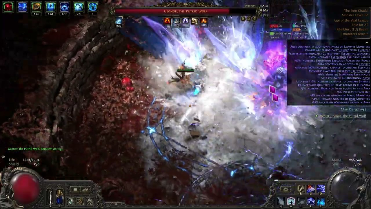 POE2 Fate of The Vaal Iron Citadel Boss Count Geonor
