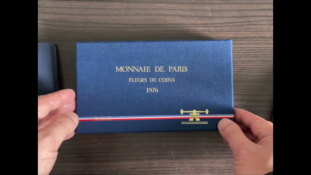 France mint set (1976,1977, 1980) with Hercules 50 Francs