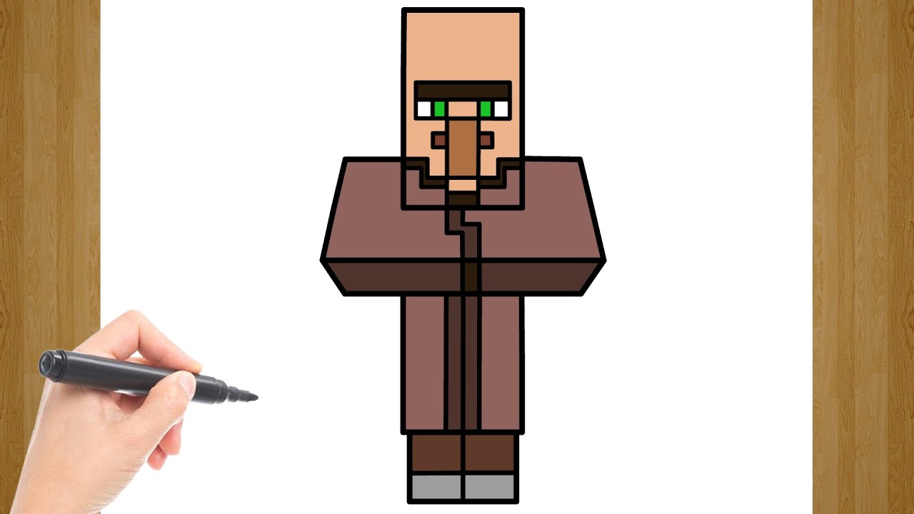 COMO DIBUJAR al ALDEANO de MINECRAFT