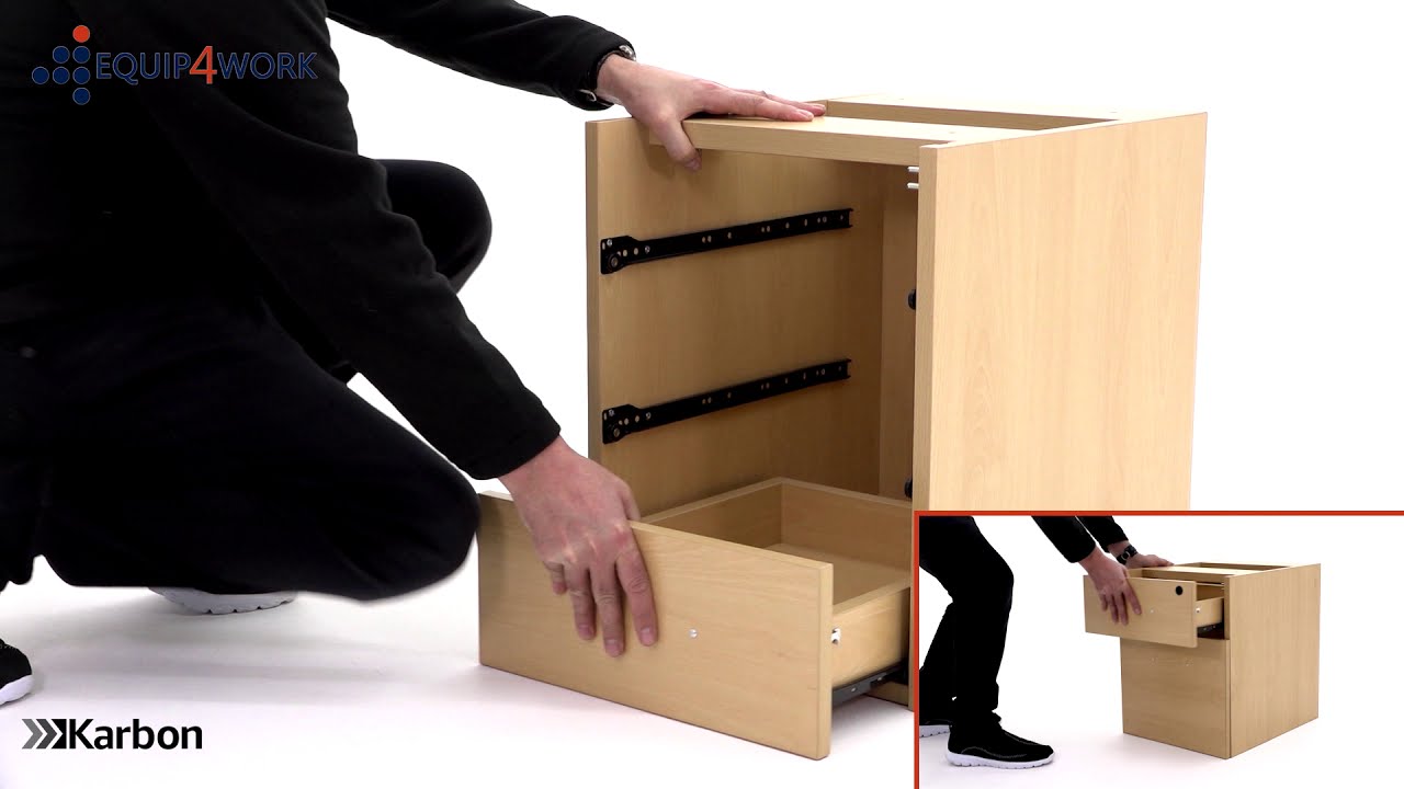 Karbon Rectangular Desk with Single Fixed Pedestal - Assembly Guide