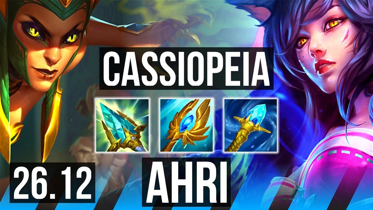 CASSIOPEIA vs AHRI (MID) | 5k gold comeback, Good KDA: 11/2/7 | EUW Challenger | 26.12