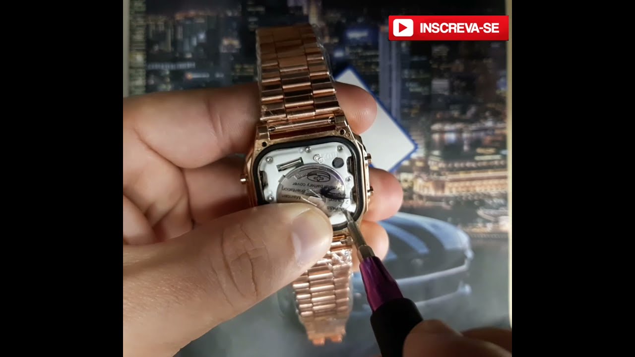 Troca de bateria do Casio DB 360 Stainless steel back Water Resistant