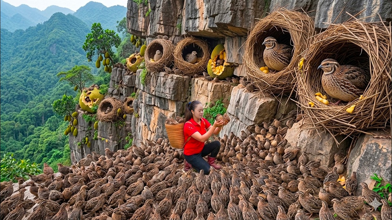 Harvesting 1000+ Black Quail In The Haunted Forest & Goes Market to Sell | How to Trap Wild Quail
