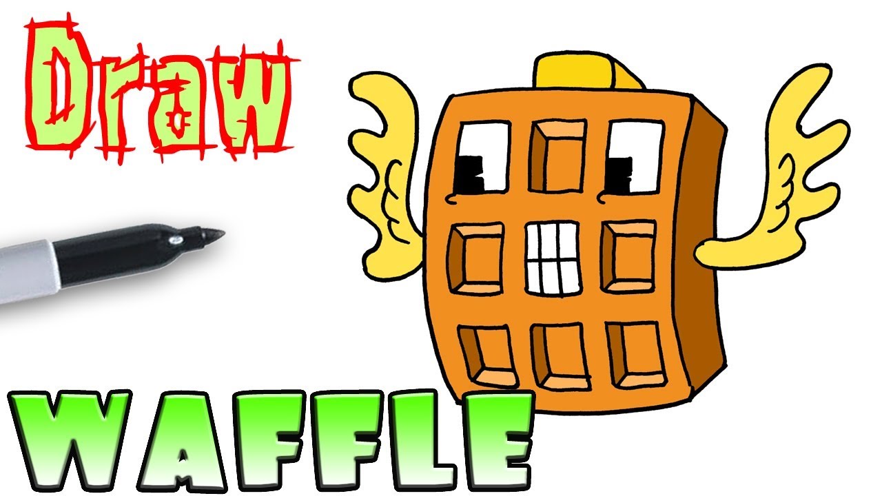 How to Draw Waffle Angel | Cuphead