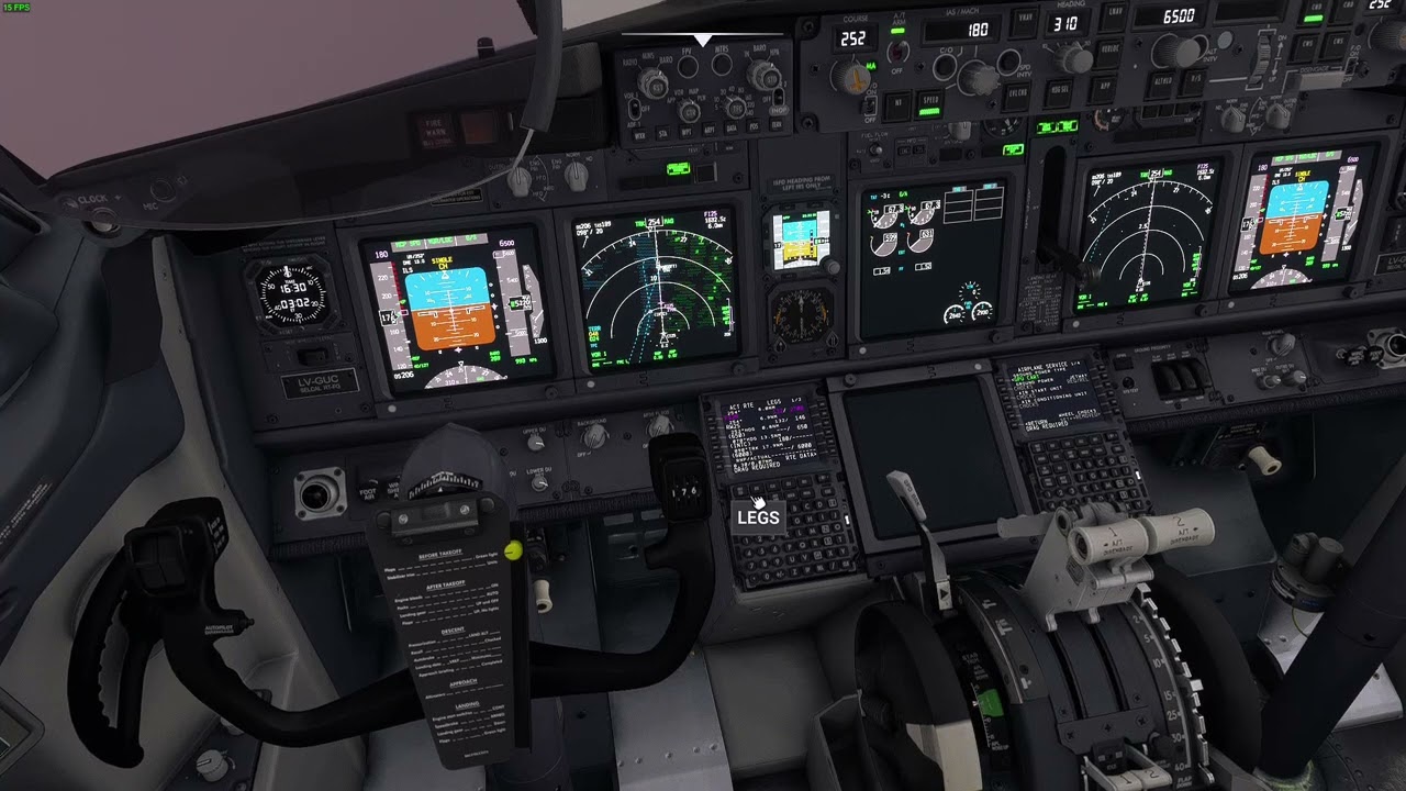 Landing at Ushuaia Malvinas Argentinas Intl Airport (SAWH) (MSFS) pilots view