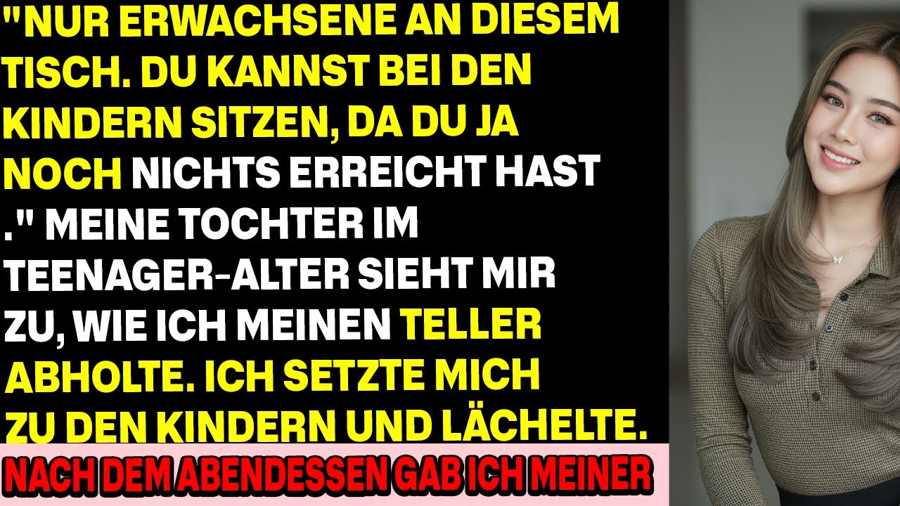 Meine Schwester spottete: „Nur Erwachsene hier.“ Also gab ich ihr…