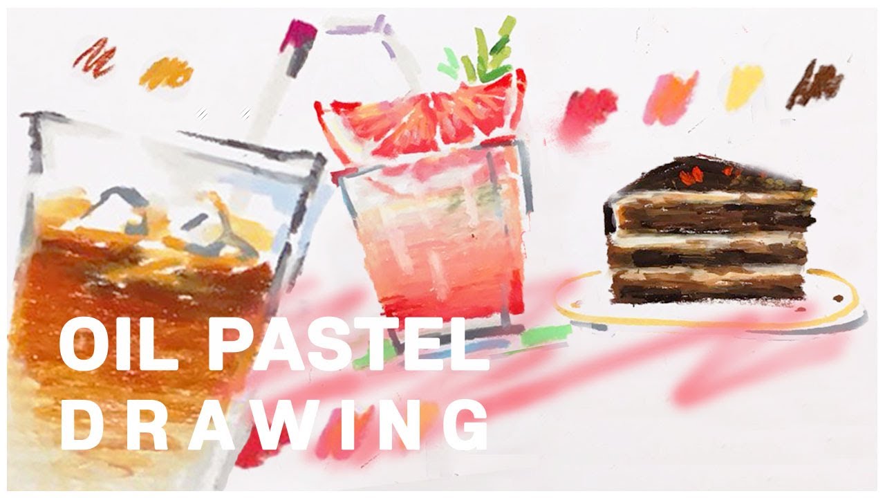 [BASIC]오일파스텔_디저트 3종 세트 | Crayon Drawing