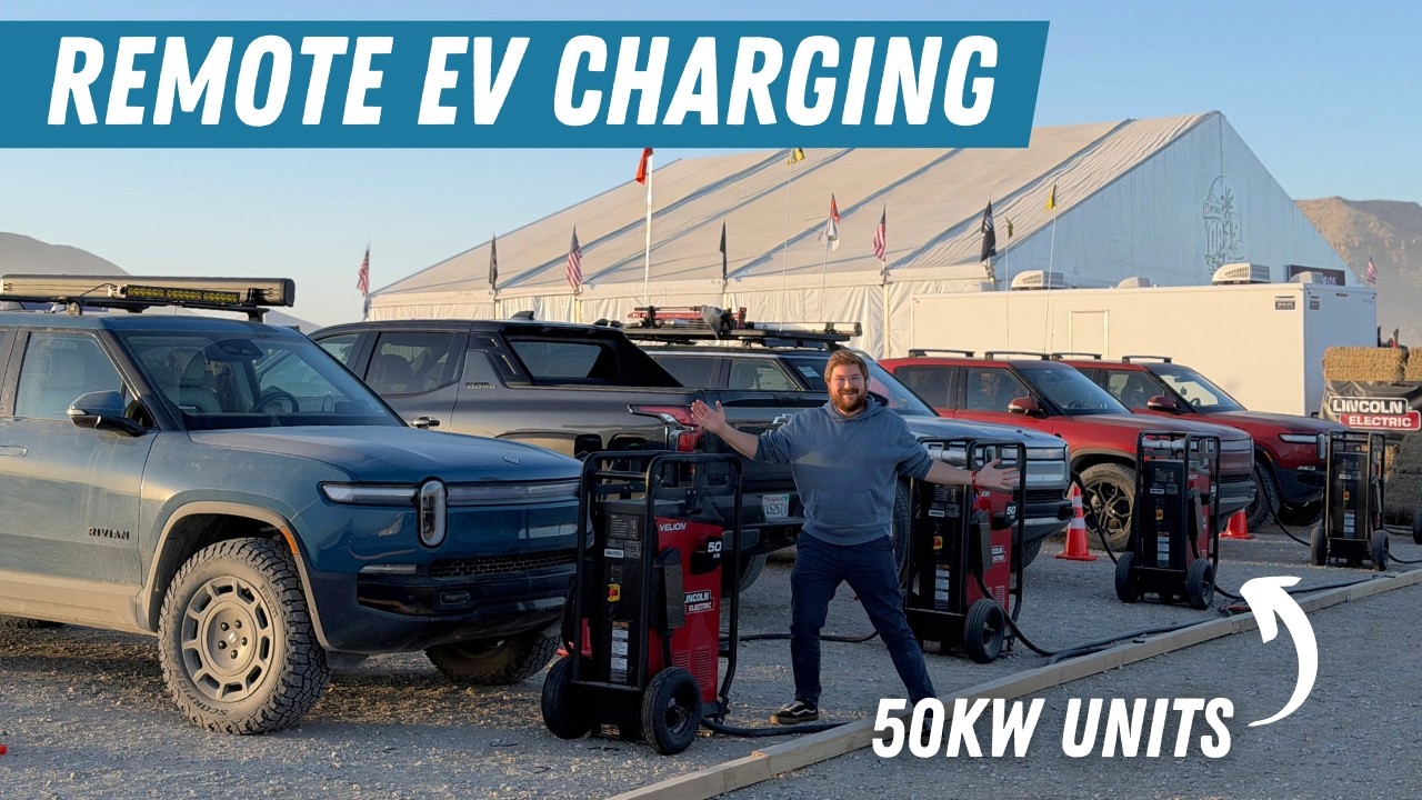 Lincoln Electric's Portable 50kW DC Charger In The Middle Of The Desert! 