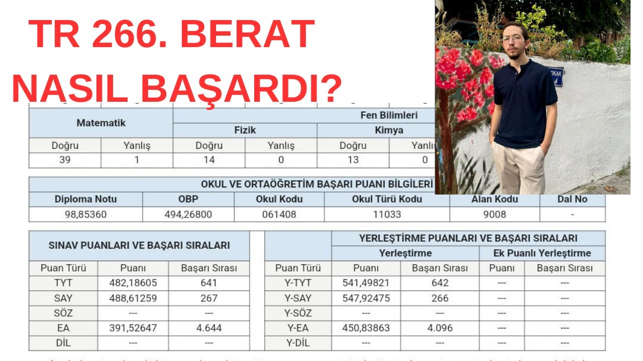 TR 266.BERAT NASIL BAŞARDI | ODTÜ BİLGİSAYAR MÜHENDİSLİĞİ