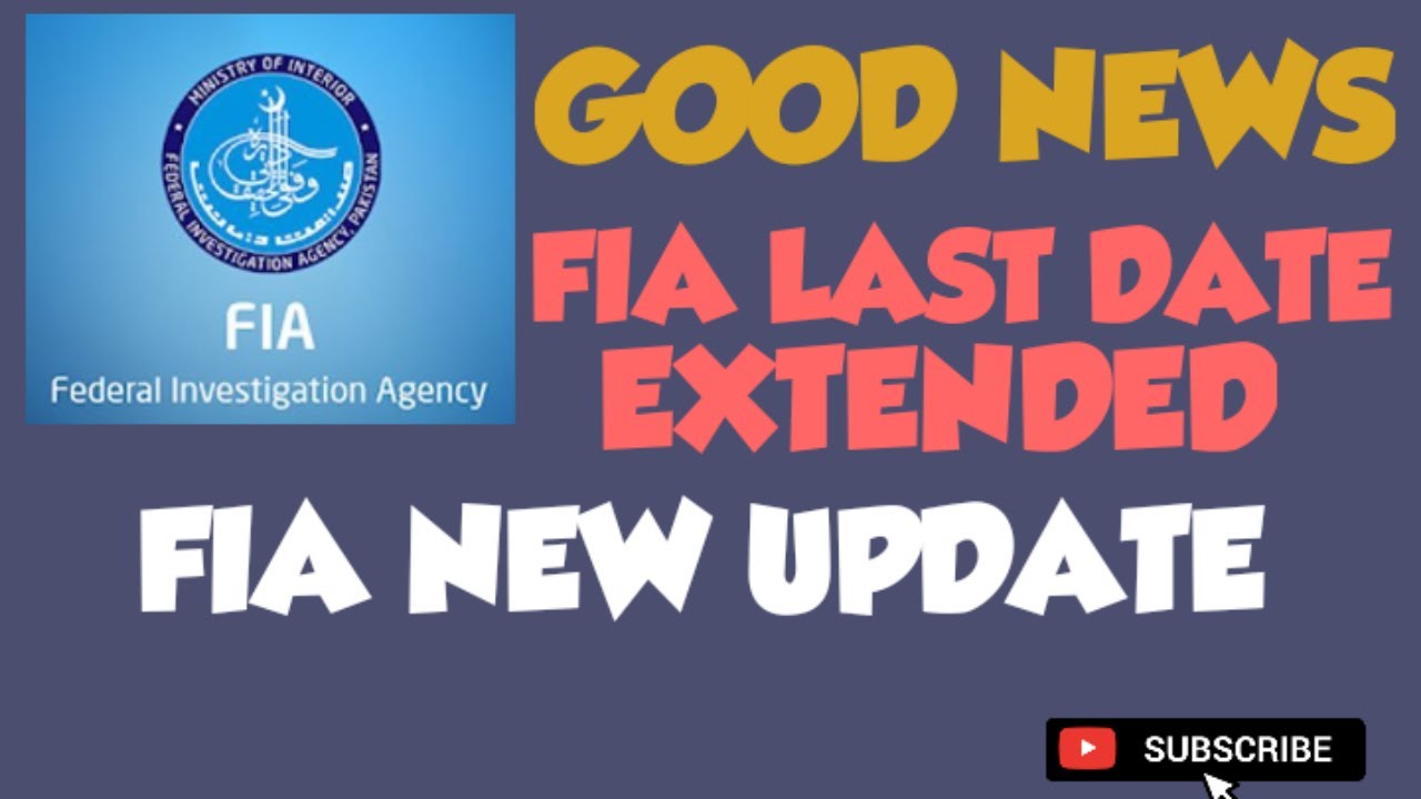 FIA JOBS LAST DATE EXTENDED | FIA JOBS UPDATE 2021 | JOBS PURSUIT
