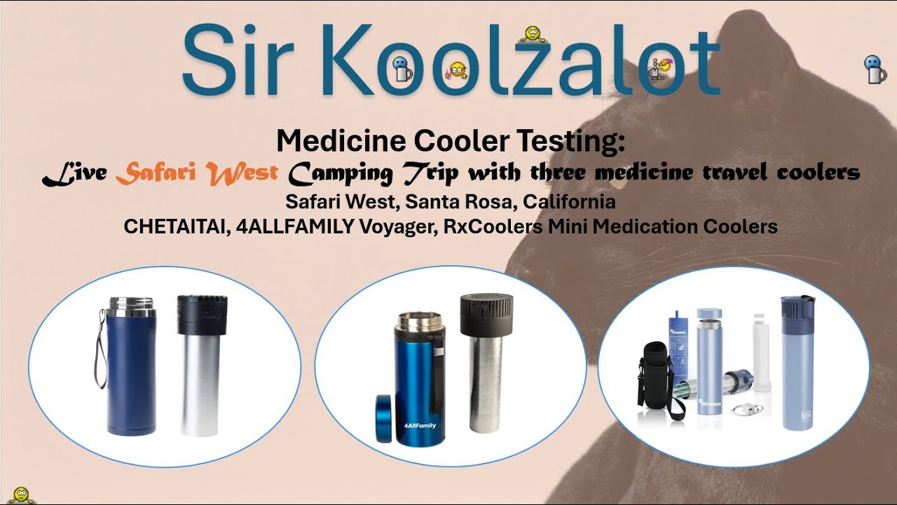Medicine Cooler Testing: Live #safari  West #camping Trip with three medicine travel coolers