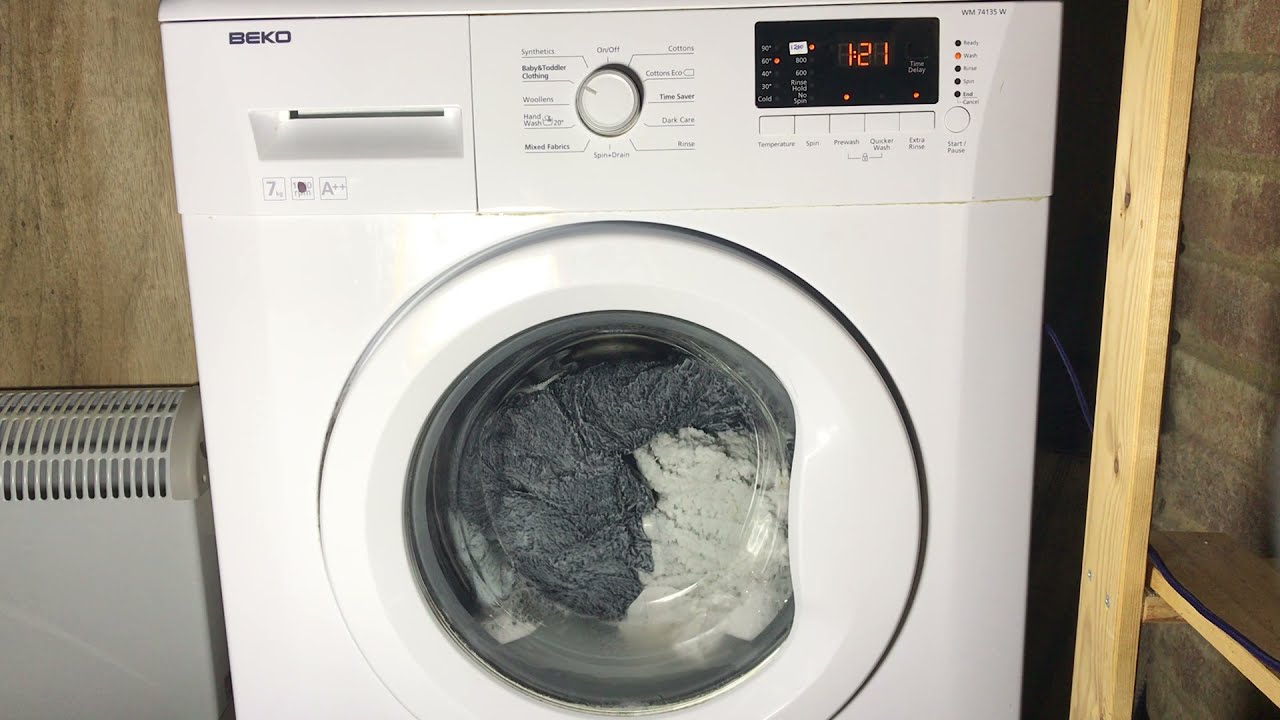 beko WM74135W - baby and toddler 60 + prewash