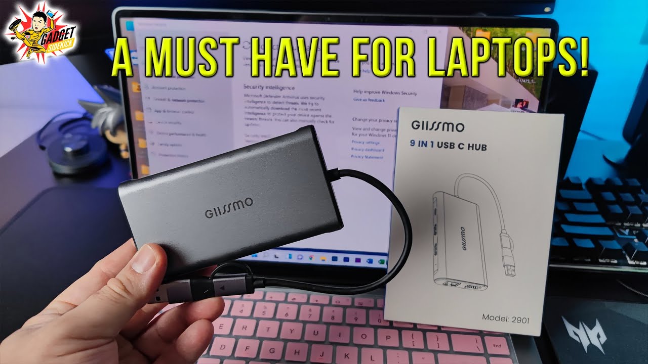 Important Essentials for your Laptop and Tablet this 2022! Giissmo 9 in 1 USB C Hub!