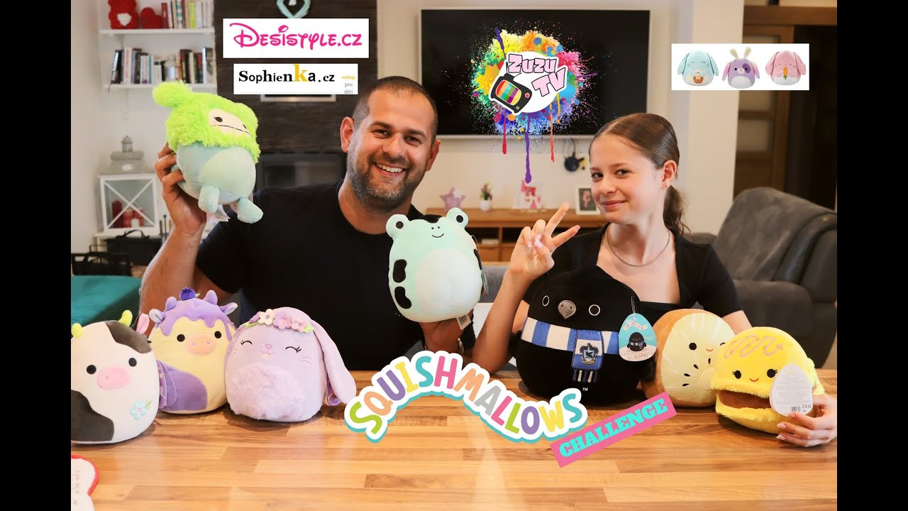 🧸 SQUISHMALLOWS CHALLENGE! 😱 Kdo jich nasbírá nejvíc a odnese si plyšového miláčka?! 🐰🐮🐸