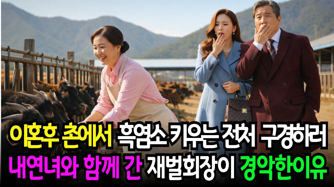 이혼 후 시골에서 흑염소 키우는 전처 구경하러 내연녀와 갔다가 재벌회장은 경악하고 주저앉는데