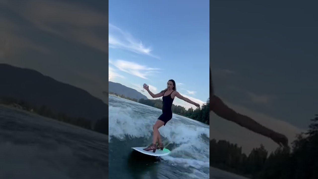 Surfing in heels 