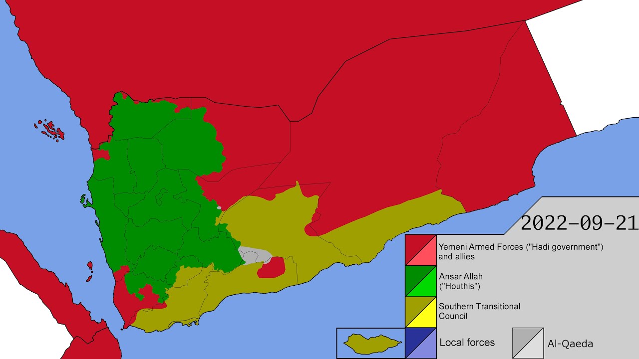 Yemeni Civil War: Every Day (Feb 2014–Sep 2022)