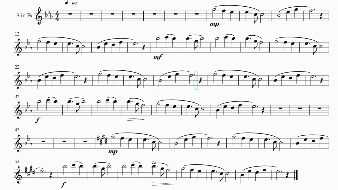 Nearer, My God, to Thee Alto Saxophone Sheet Music '내 주를 가까이 하게 함은'