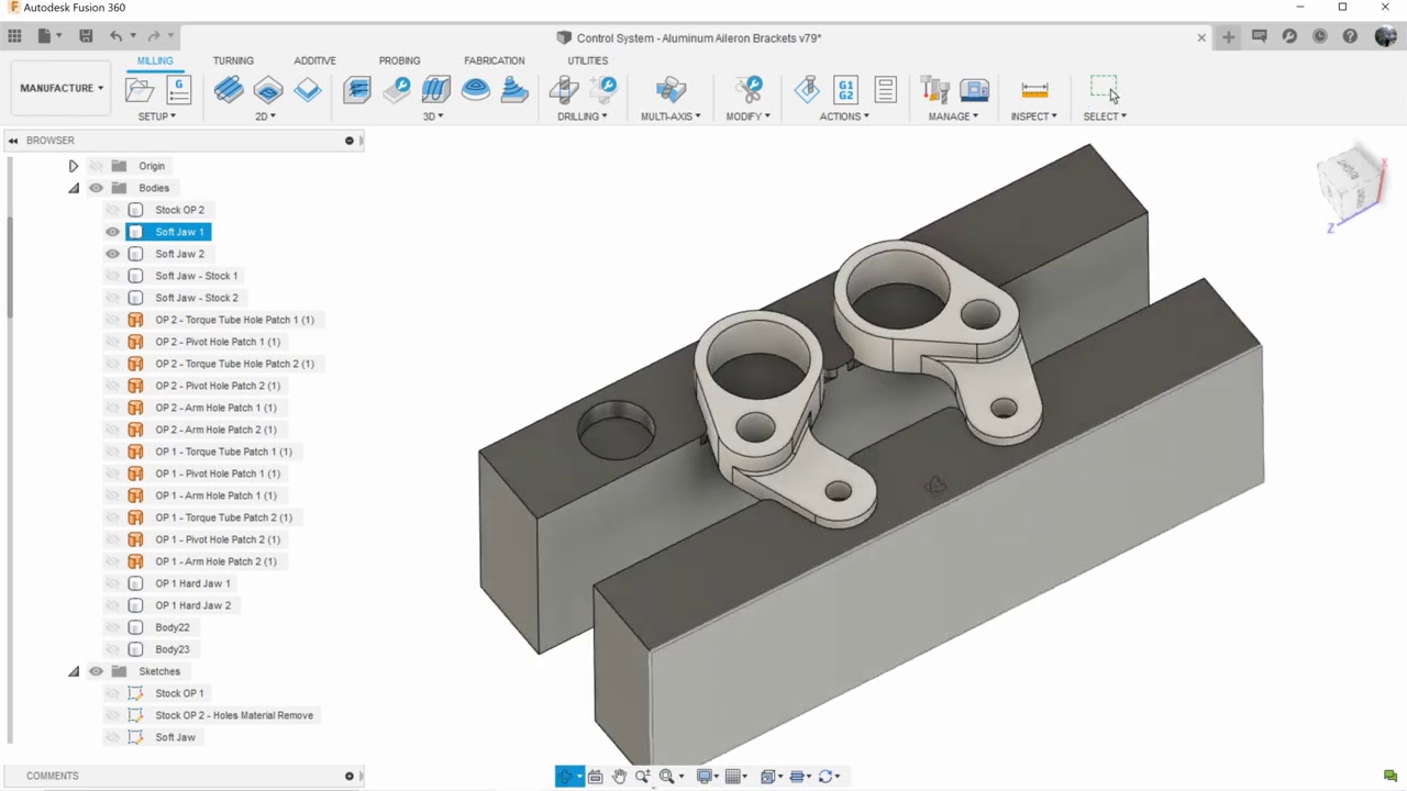 Machining a 2 op part and setting WCS  - Fusion 360 CAM