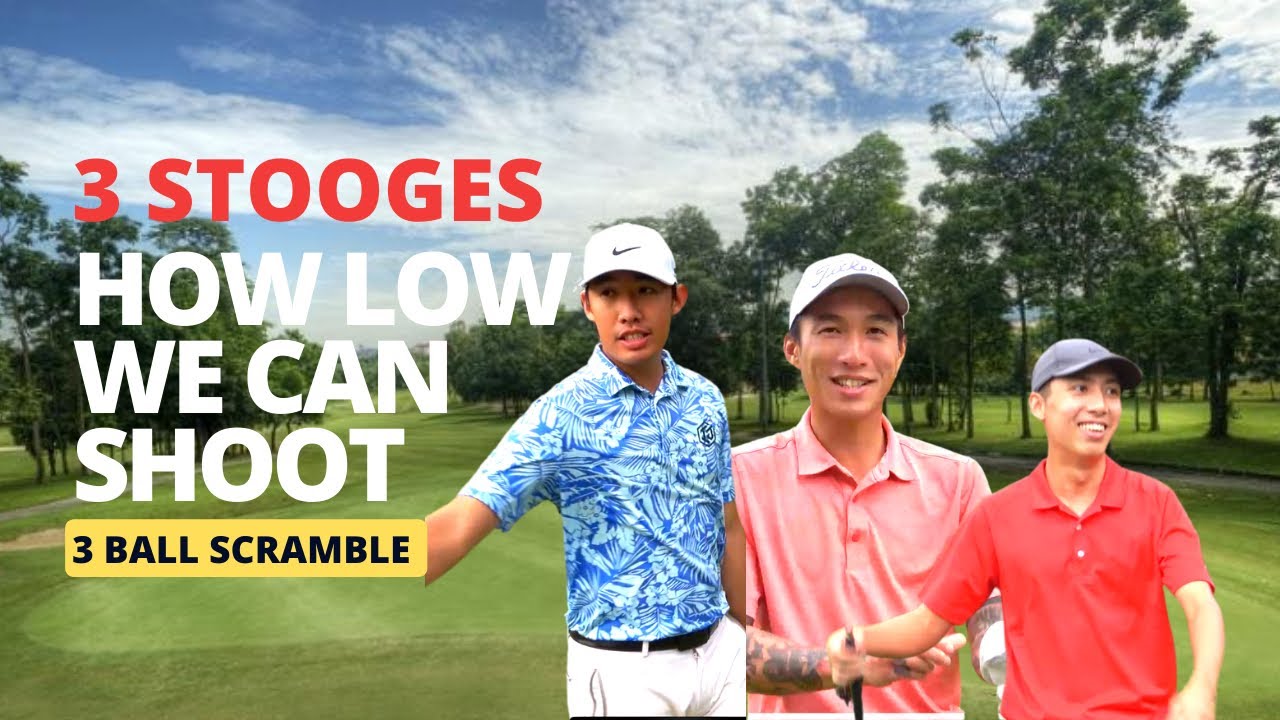 How low can three stooges shoot by playing scramble game #golf #golfvlog #subscribe