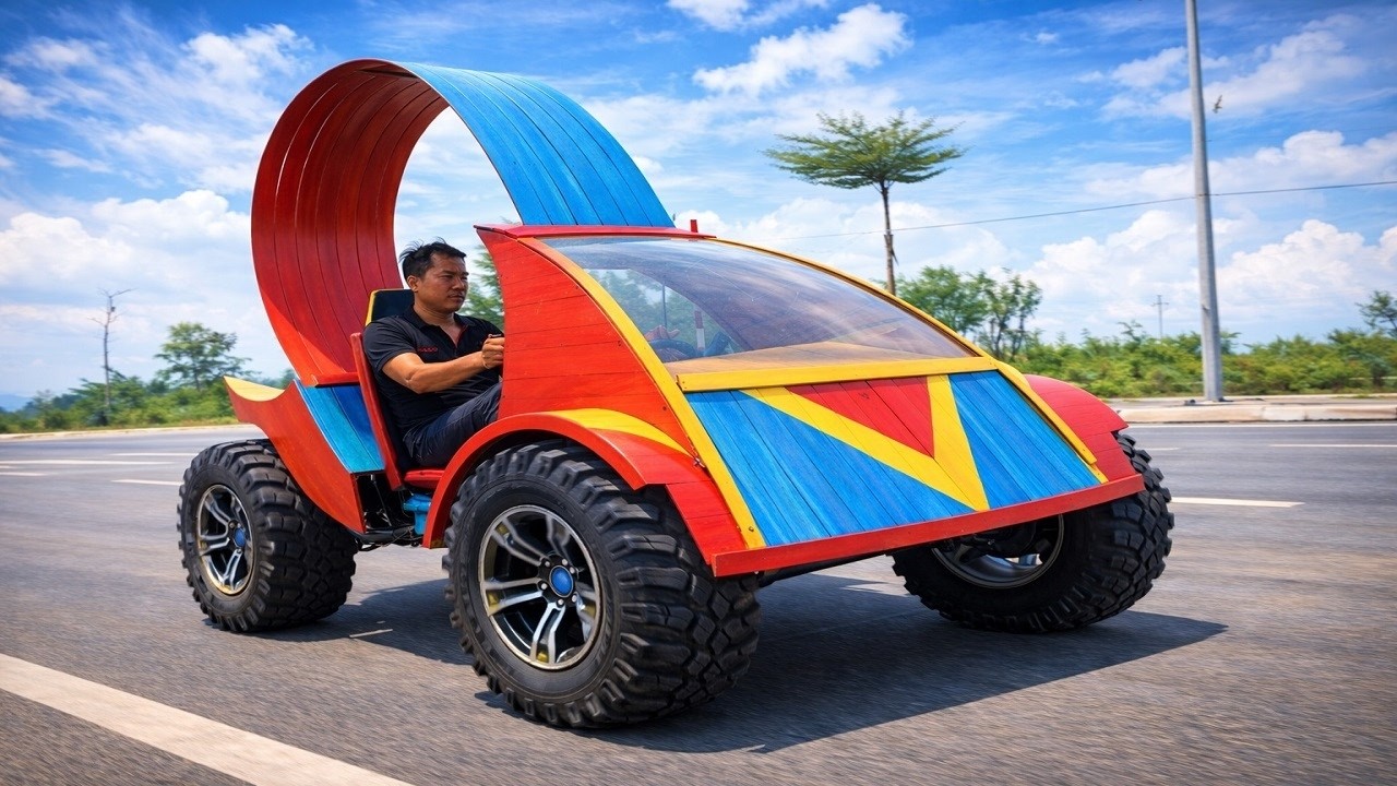I Built a Crazy 3 Wheel Wooden Car… And It Actually Drives!