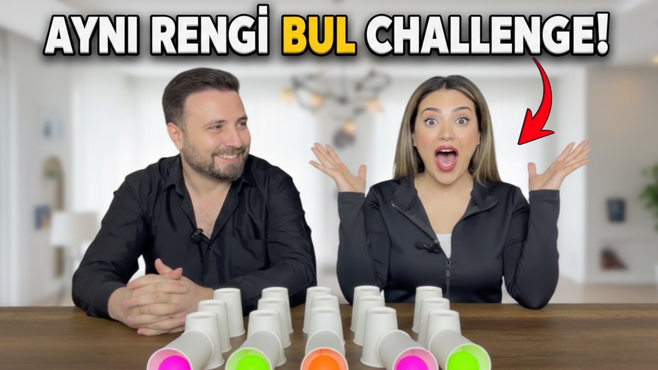 EŞİMLE RENK TAHMİN CHALLENGE! | Aynı Renkleri Bulan Kazandı! | (Çok Çekişmeli Oldu)