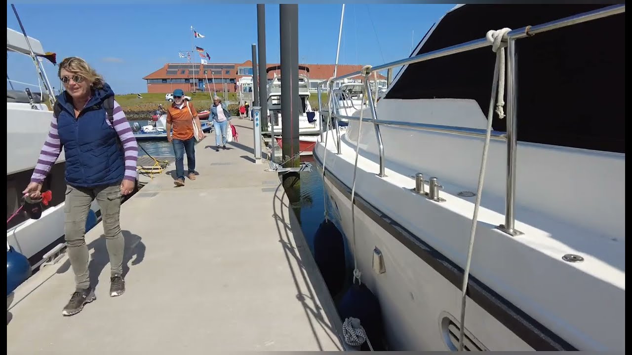 Norderney, Germany, Spaziergang am Bootsanleger und Yachthafen