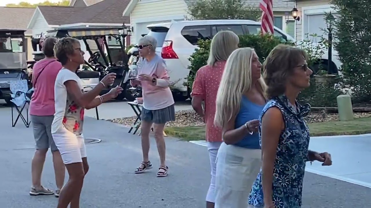 Reboot band at Live Oak Villas driveway party in The Villages Fl